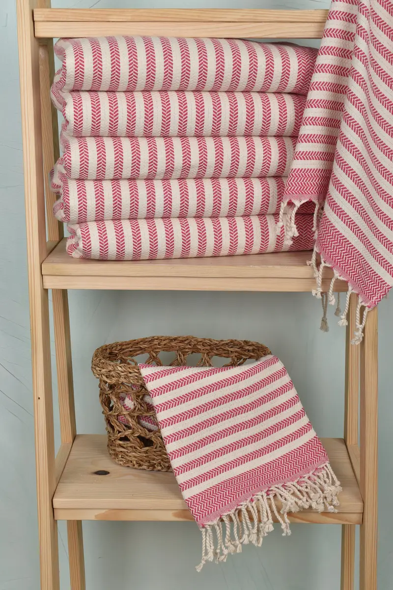 Kitchen Towel, Bridesmaid Gifts, Small Bath Towels, Bridesmaid Gifts Personalized, 40x18 Cotton Chevron Towel, Valentine Day Gift For Her - 3