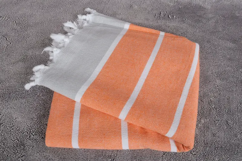 Travel towel, Peshtemal Towel, Grandma Gift, 68x40 Cotton Striped Terry Towel, Pool Towels, Hammam towel, Housewarming Gift, Gift For Wedding Day - 6