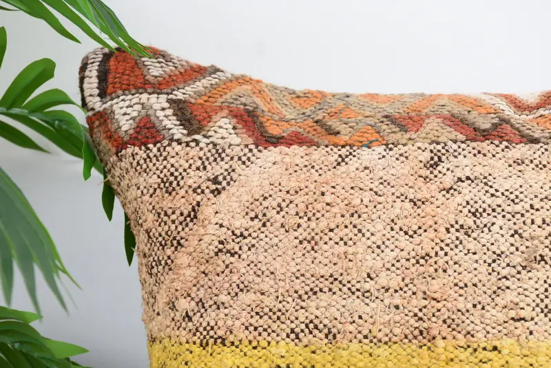 Bolster Cushion Cover, Handmade Rug Seat Pillow, Throw Kilim Pillow, Ethnical Kilim Rug Pillow, 20x20 Green Pillow, Cushion Case, Gift Pillow - 2