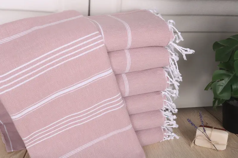 Personalized Wedding Gift Turkish Cotton Beach Towel Dusty Rose, 40x71 Inches