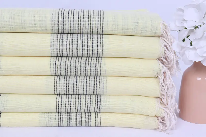 Custom Gift, 70x40 Cotton Striped Towel, Wedding Favors, First Wedding Anniversary Gift, Best Wedding Gift, Embroidered Towel, Gift For Mom - 3