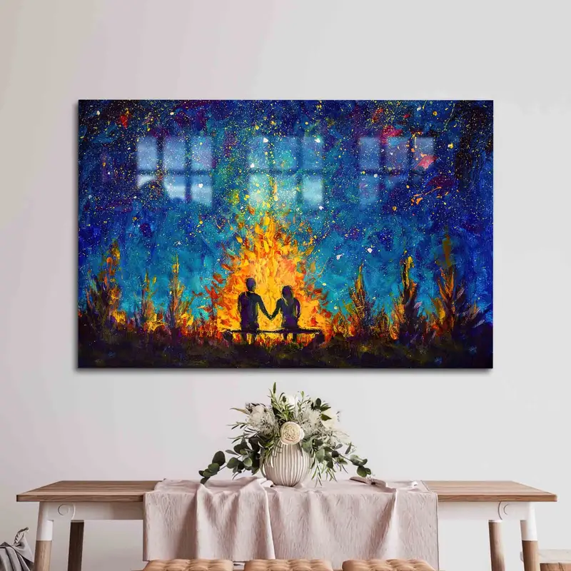ロマンチックなプリントガラス：モダンな星空のカップルギフト