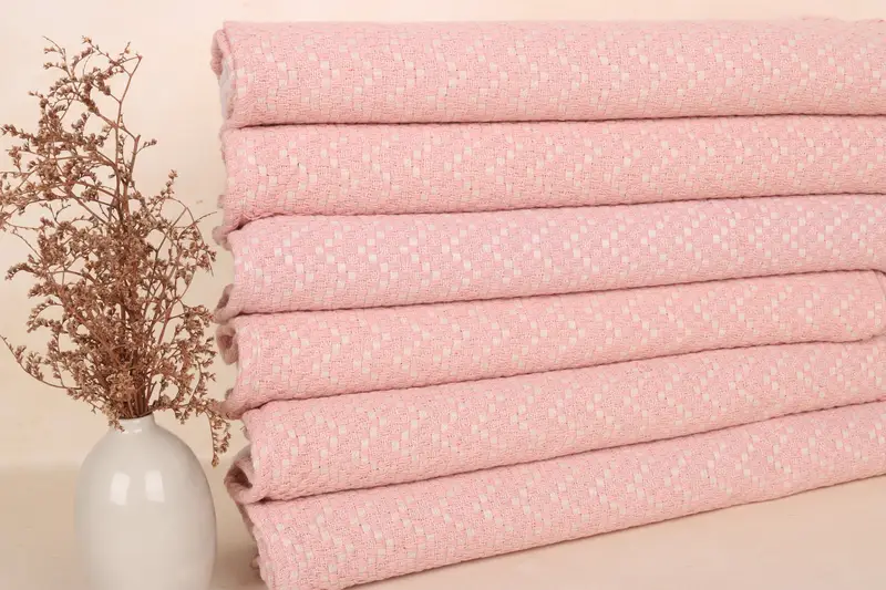 Pembe Pamuklu Çay Havlusu, Mutfak ve Çay Havlusu, Bej, 20x32 İnç