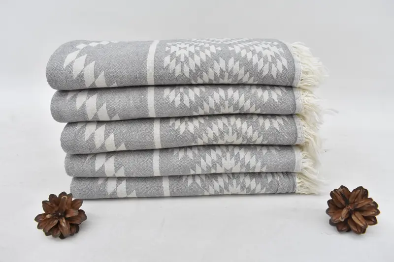 Bridesmaid Towel, Boyfriend Gift, Small Bath Towels, 40x18 Cotton Kilim Towel, Monogram Hand Towel, Personalized Gift For Him, Wedding Favors - 3