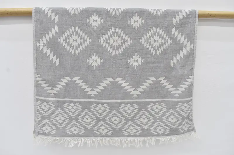 Bridesmaid Towel, Boyfriend Gift, Small Bath Towels, 40x18 Cotton Kilim Towel, Monogram Hand Towel, Personalized Gift For Him, Wedding Favors - 1