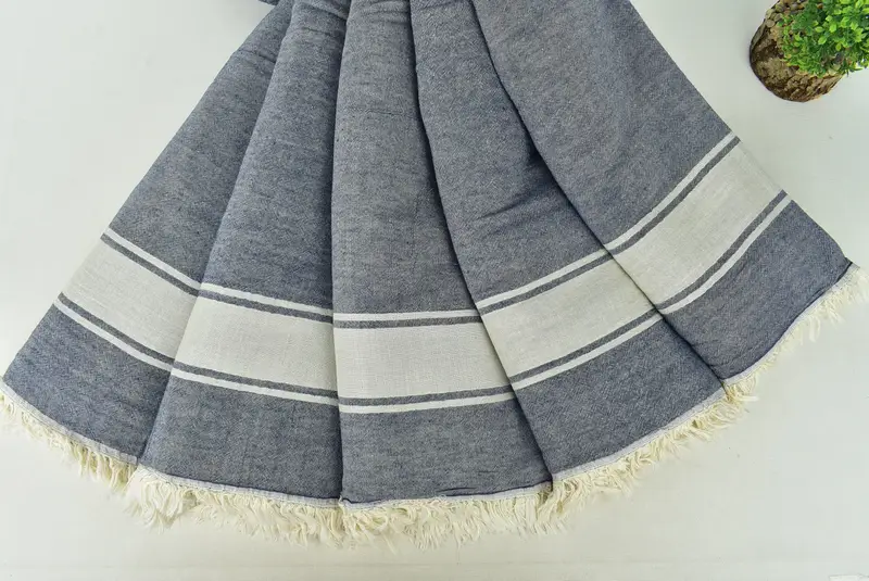 Organic Throw, 70x60 Cotton Striped Towel, Bedspread, Summer Gift, Halloween Blanket, Housewarming Gift, Personalized Gifts, Turkish Throw Blanket - 4
