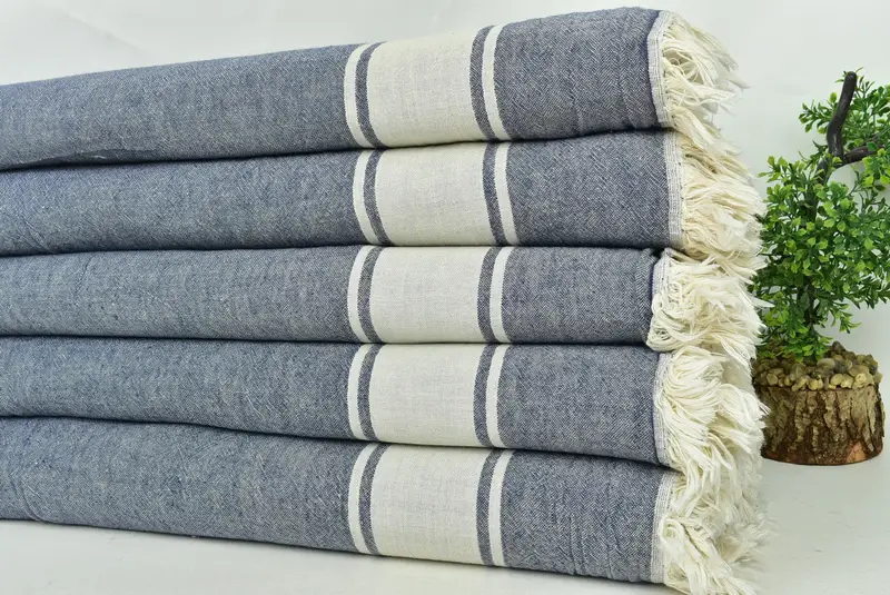 Organic Throw, 70x60 Cotton Striped Towel, Bedspread, Summer Gift, Halloween Blanket, Housewarming Gift, Personalized Gifts, Turkish Throw Blanket - 3