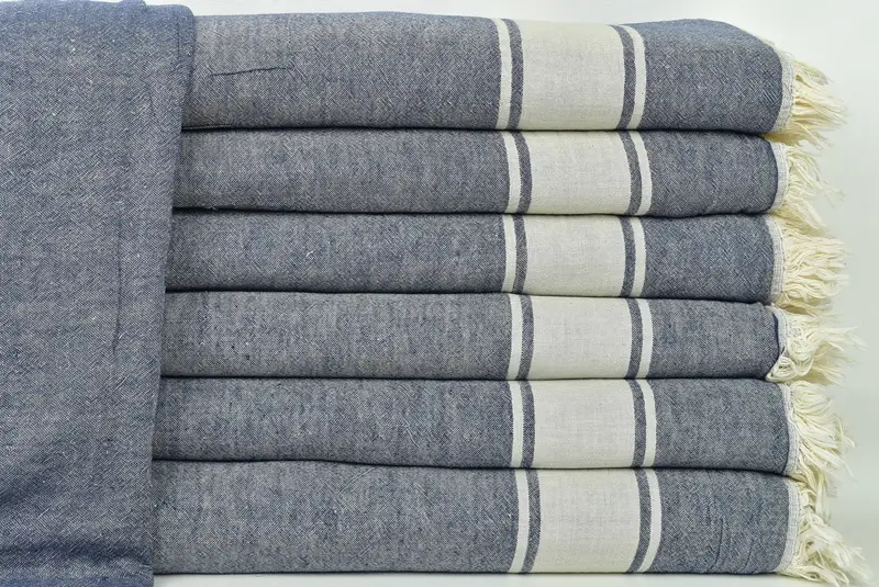 Organic Throw, 70x60 Cotton Striped Towel, Bedspread, Summer Gift, Halloween Blanket, Housewarming Gift, Personalized Gifts, Turkish Throw Blanket - 1