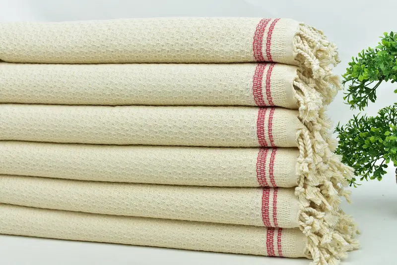Spa Towel, Wedding Favors, Christmas Favors, Beach Theme Bachelorette Party, Personalized Dish Towel, 38x18 Cotton Striped Towel, Small Bath Towels - 3