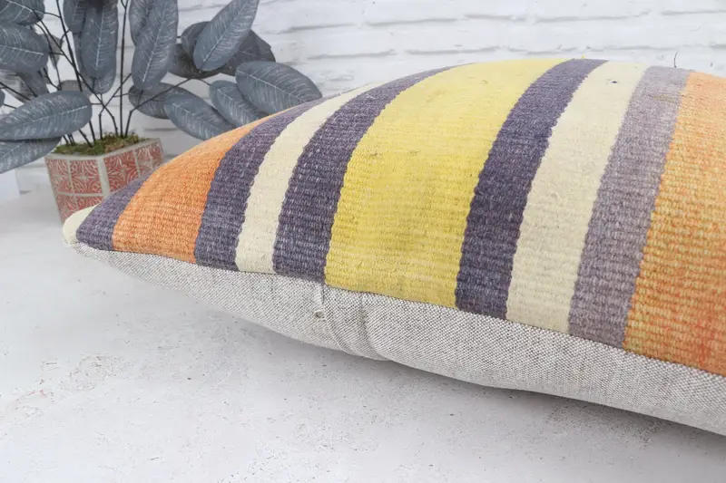 Ev Dekor Yastığı, Kabile Yastığı, İç Tasarımcı Yastığı, 22x22 Sarı Yastık Sham, Hediye Yastığı, Art Deco Yastık Kılıfı, Yastık Örtüsü - 8