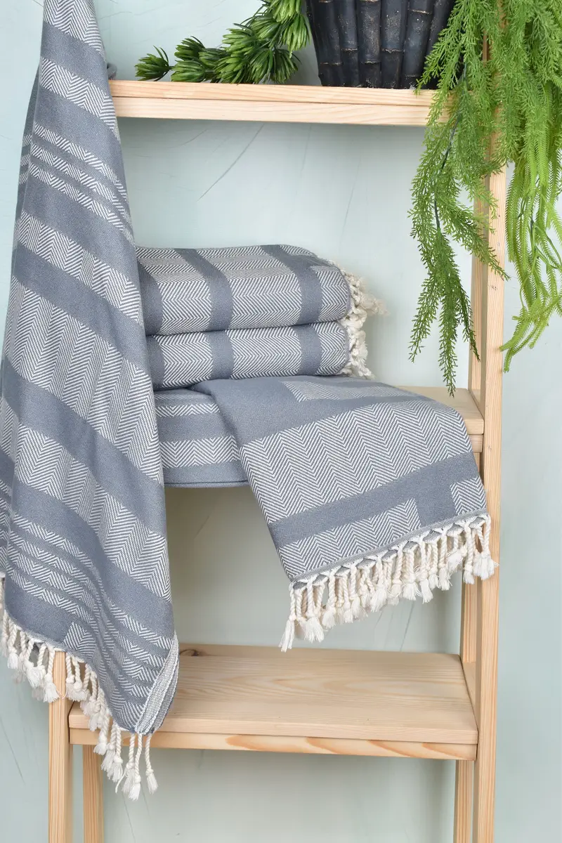 Travel towel, Bachelorette Gifts, Handmade Gift, 68x38 Cotton Chevron Towel, Beach Towel Bulk, Personalized Turkish bath towel for home decor - 6