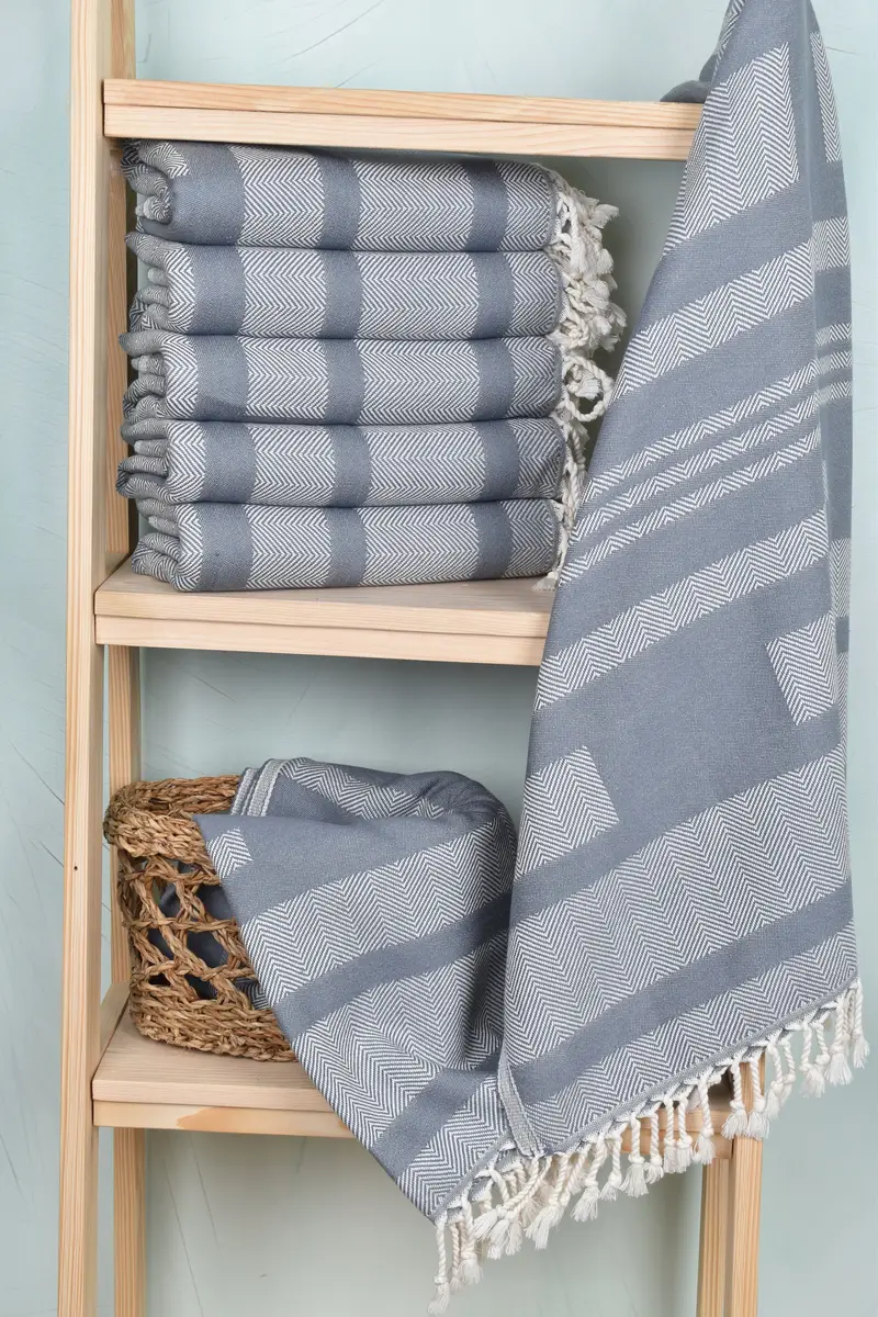 Travel towel, Bachelorette Gifts, Handmade Gift, 68x38 Cotton Chevron Towel, Beach Towel Bulk, Personalized Turkish bath towel for home decor - 3