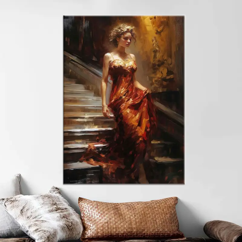 Woman Painting Print, Woman Canvas Art, Abstract Woman Art, Trendy Canvas Decor,  Wall Hanging Art, Abstract Canvas Art, Home Decor Art - 3