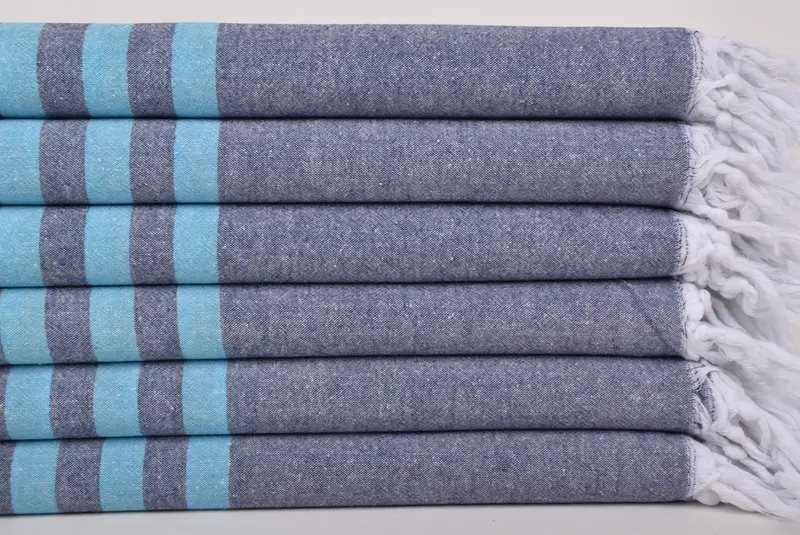 Custom Towel Beach, 70x36 Cotton Striped Towel, Authentic Turkish hammam peshtemal, Organic towel, Bridal Shower Gift, Employee Gifts, Fouta towel - 2