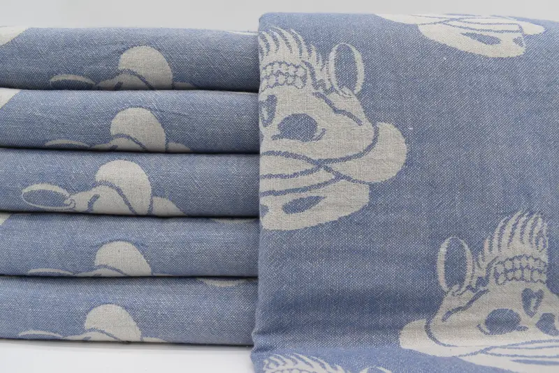 Turkish bath towel, Spa Towel, Valentines Day Gift, Summer Towel, Personalized Gift, 70x36 Cotton Skull Patterned Towel, Summer Gift, Spa Gift Towel - 2