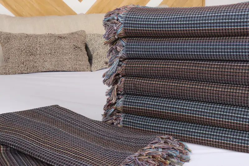 Bedspread, Summer Gift, 92x88 Cotton Geometric Towel, Large Beach Towel Personalized, Decorative Blanket, Gift For Wedding Day, Woven Blanket - 3