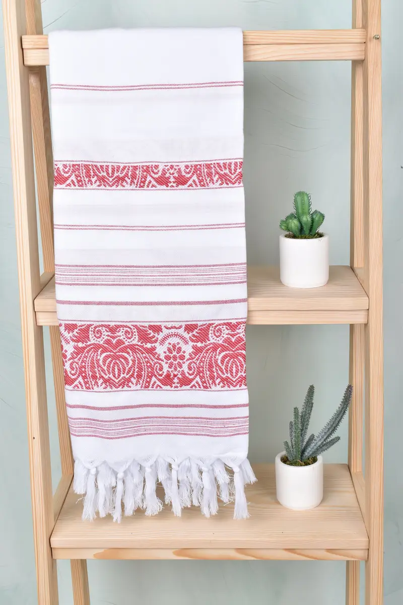 Thin towel, Quick-dry travel peshtemal towel, Large Turkish Towel, Organic Turkish towel, 68x40 Cotton Scorpion Design Towel, Bridal Shower Favor - 8