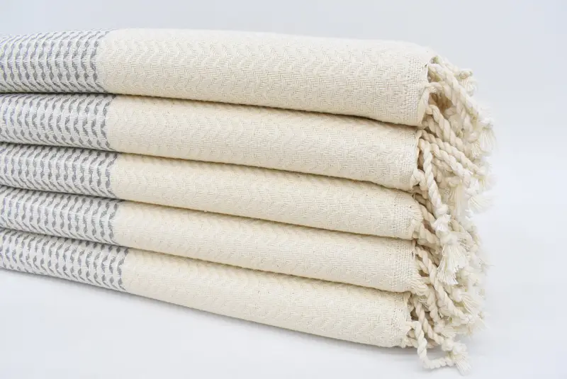 Handmade Gray Diamond Turkish Towel, Organic Cotton, Bachelorette Party Gift, 75x40 Inches