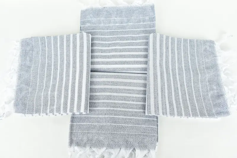 Quick-dry peshtemal, Large Turkish Towel, Embroidery Towels, 70x40 Cotton Striped Towel, Custom Wedding Gift, Vegas Bachelorette Party Favors - 4