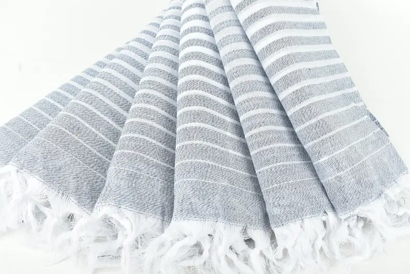 Quick-dry peshtemal, Large Turkish Towel, Embroidery Towels, 70x40 Cotton Striped Towel, Custom Wedding Gift, Vegas Bachelorette Party Favors - 2