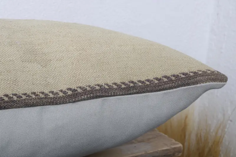 Handmade Kilim Cushion, Authentic Pillow Case, Neutral Cushion Cover, Pillow for Couch, Pillow, Vintage Kilim Throw Pillow, 16x24 Green Pillow Case - 6