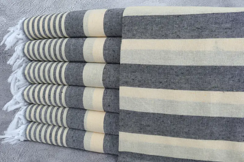 68x36 Cotton Striped Towel, Personalized Towel, Custom Gifts, Custom Wedding Gift, Personalized Turkish bath towel for home decor, Organic towel - 1