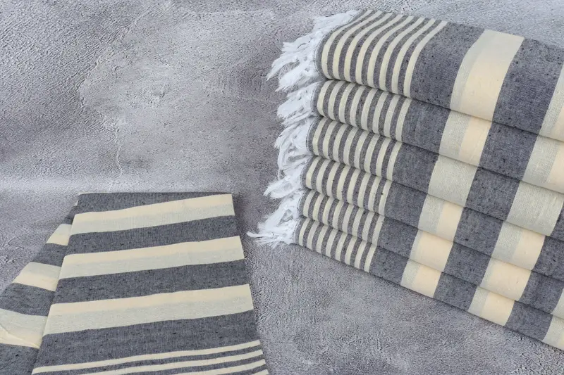 68x36 Cotton Striped Towel, Personalized Towel, Custom Gifts, Custom Wedding Gift, Personalized Turkish bath towel for home decor, Organic towel - 2
