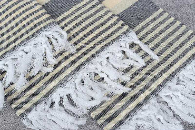 68x36 Cotton Striped Towel, Personalized Towel, Custom Gifts, Custom Wedding Gift, Personalized Turkish bath towel for home decor, Organic towel - 5