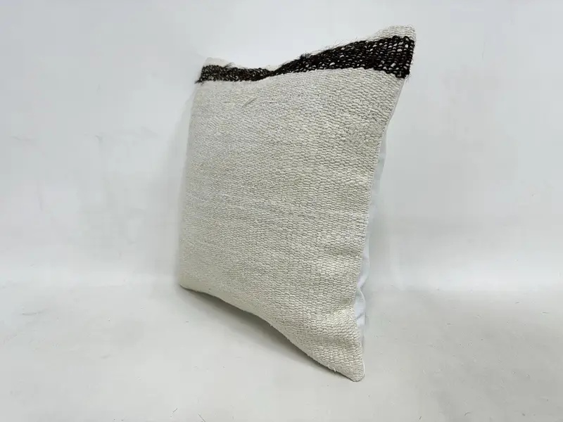 Vintage Pillow, Ethnical Kilim Rug Pillow, Cushion, Ethnic Pillow Cover Pillow Sham, 16x16 Beige Cushion, Home Decor Pillow - 4