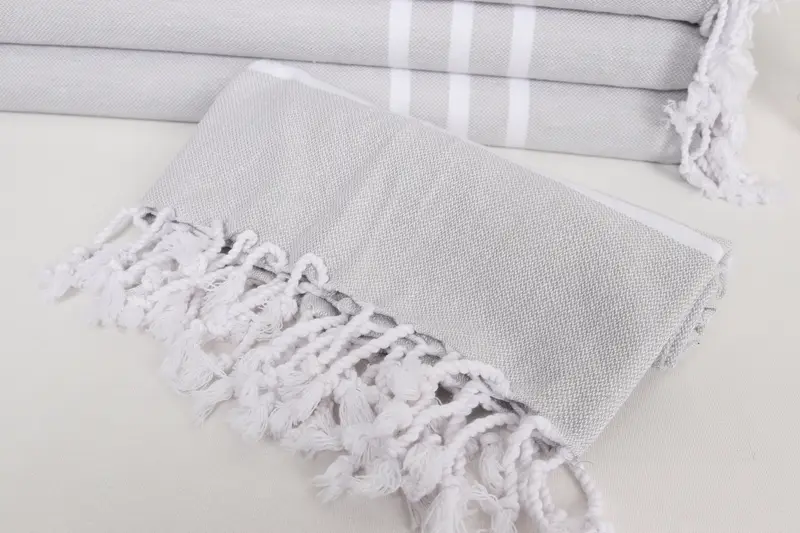 Monogram Hand Towel, 40x20 Cotton Striped Towel, Turkish Hand Towel, Embroidery Towel, Beach Wedding Favor, Maid Of Honor Gift, Turkish Tea Towel - 4