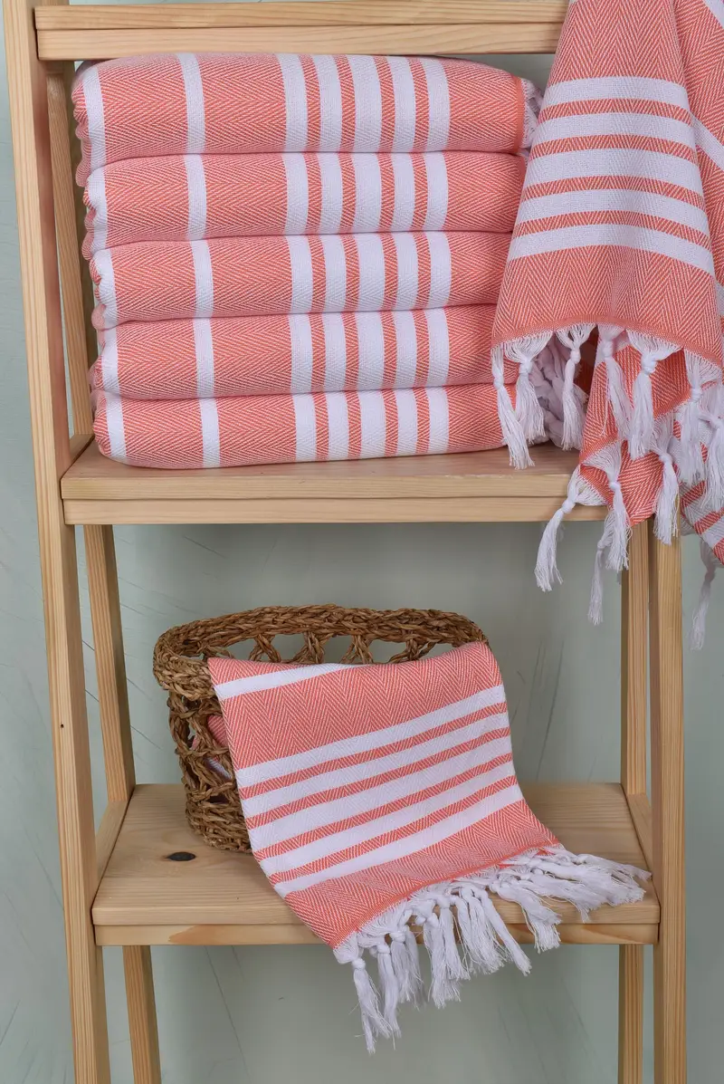 Custom Wedding Gifts, Kitchen Towel, 40x20 Cotton Zig zag Towel, House Warming Gift, Handmade Gift, Turkish Towel Hand Towel, Bridesmaid Gifts - 3