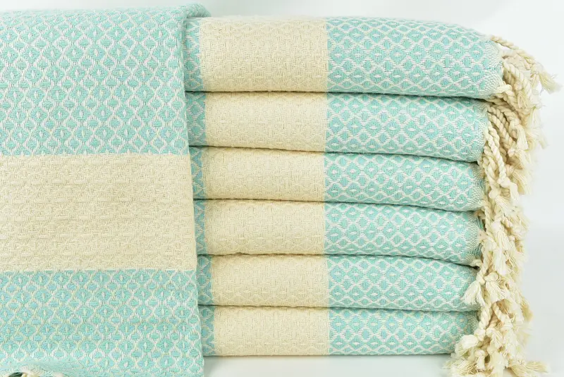 Personalized Turkish Towel, 70x40 Cotton Geometric Towel, Bachelorette Party Gift, Handmade Gift, Bachelorette Party Favor, Best Wedding Gift - 1