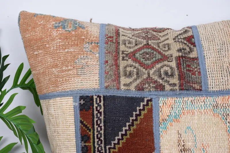 Neutral Cushion, Handwoven Pillow Cover Pillow, Gift Pillow, Yoga Pillow Sham, 28x28 Orange Pillow, Cushion Cover, Home Decor Pillow, Kilim Pillow - 2