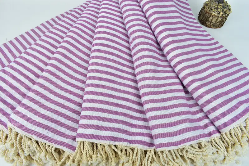Christmas Tablecloth, Housewarming Gift, Woven Blanket, 104x76 Cotton Striped Towel, Shower Curtain, Bedspread, Bachelor Bachelorette Party Favors - 4