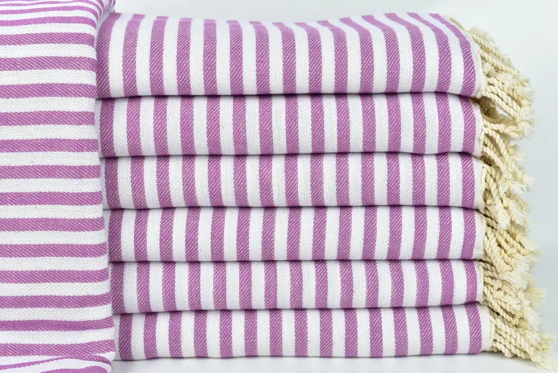 Christmas Tablecloth, Housewarming Gift, Woven Blanket, 104x76 Cotton Striped Towel, Shower Curtain, Bedspread, Bachelor Bachelorette Party Favors - 1