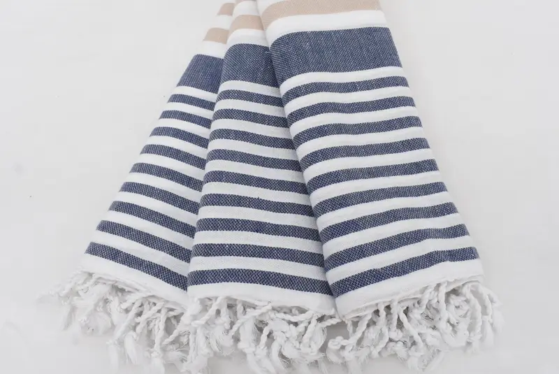 Bridal Shower Gift, Bridal Party Gifts, Unique Wedding Gift, Turkish Towel USA, Spa Towel, 68x36 Cotton Striped Towel, Bridesmaid Gift Towel - 3
