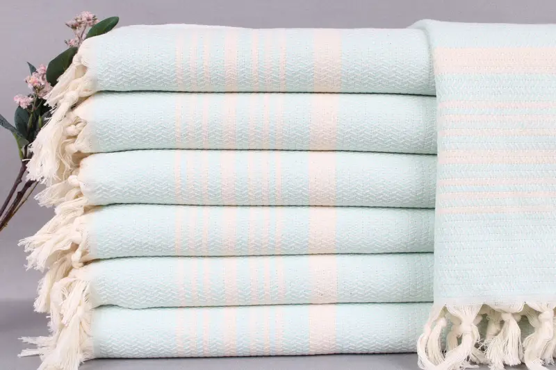 Monogrammed Bath Towel Organic Turkish Cotton Beige, 18x40 Inches