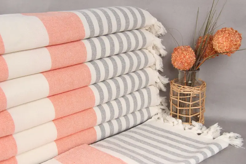 Gift For The Home, Personalized Hand Towel, 36x18 Cotton Striped Terry Towel, Bridal Shower Favor, Personalized Kitchen Towel, Wedding Favors - 1