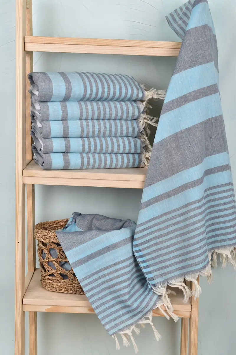 Personalized Bridesmaid Beach Towel, Customized Towels, Turkish beach towel, Personalized Gift, Bachelorette Party Gift, 70x40 Cotton Striped Towel - 3