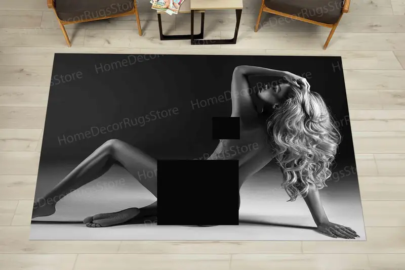 Sinnlicher Nude-Kunstdruck-Teppich, unverzichtbares modernes Wohndekor