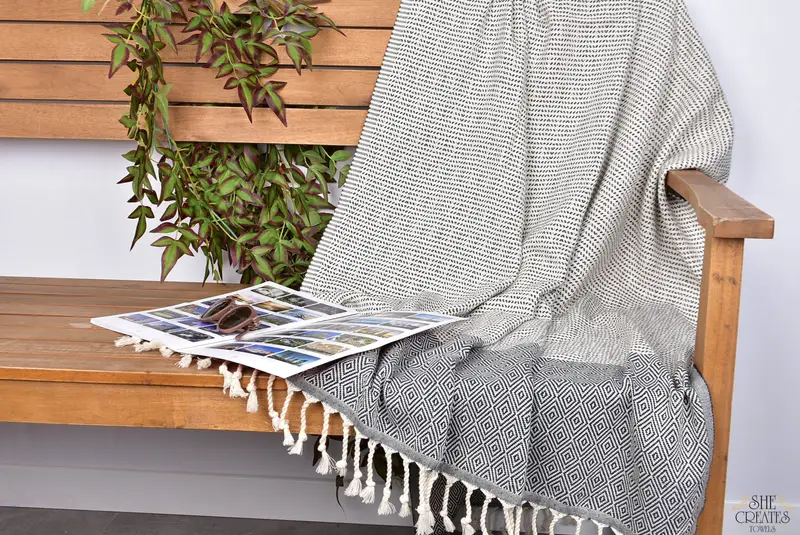 70x40 Cotton Chevron Towel, Absorbent Turkish towel, Lightweight Turkish towel, Absorbent towel, Bridal Party Gifts, Mexico Bachelorette Party Gifts - 3