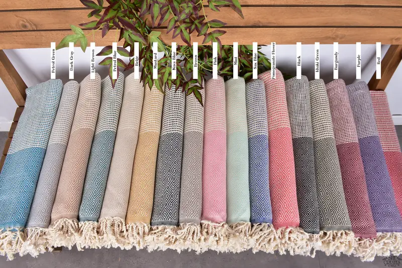 70x40 Cotton Chevron Towel, Absorbent Turkish towel, Lightweight Turkish towel, Absorbent towel, Bridal Party Gifts, Mexico Bachelorette Party Gifts - 2