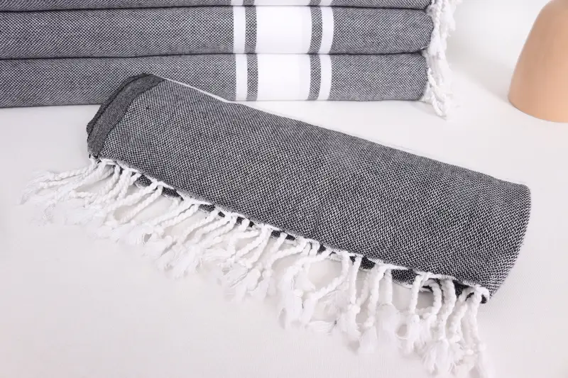 Bridal Shower Gift, Kitchen Towel, Boyfriend Christmas Gift, 36x24 Cotton Striped Towel, Turkish Towel Hand Towel, Monogrammed Hand Towel - 4