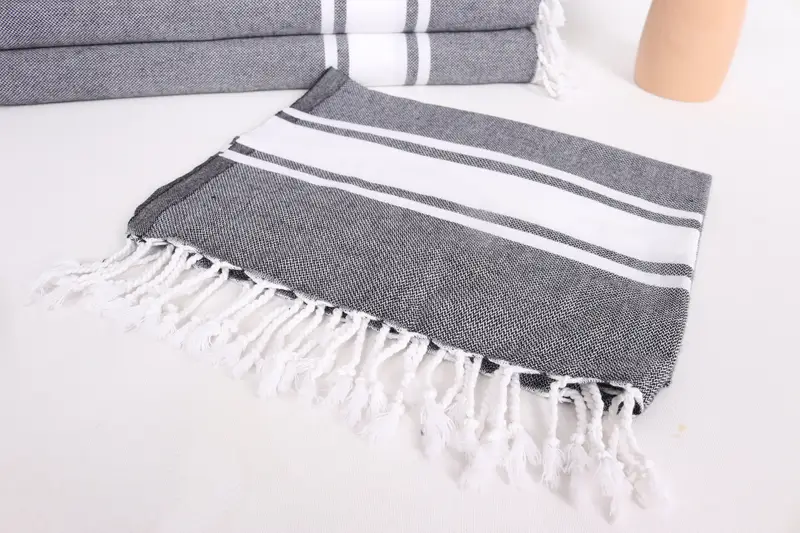 Bridal Shower Gift, Kitchen Towel, Boyfriend Christmas Gift, 36x24 Cotton Striped Towel, Turkish Towel Hand Towel, Monogrammed Hand Towel - 5
