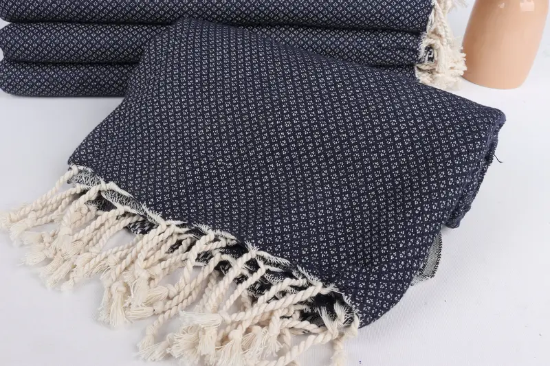 Personalized Gifts, 64x38 Cotton Geometric Towel, Fouta towel, Gift For Bride, Monogram Beach Towel, Absorbent Turkish peshtemal towel for beach use - 4