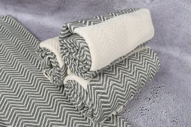 70x40 Cotton Zig zag Towel, Turkish hand towel, Gift For Wedding Day, First Wedding Anniversary Gift, Peshtemal, Gift For Her, Turkish Towel USA - 6