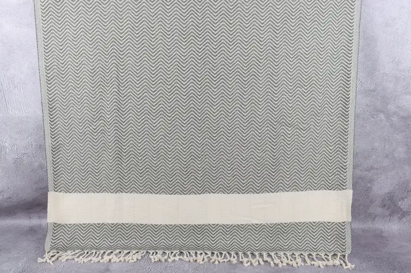 70x40 Cotton Zig zag Towel, Turkish hand towel, Gift For Wedding Day, First Wedding Anniversary Gift, Peshtemal, Gift For Her, Turkish Towel USA - 8