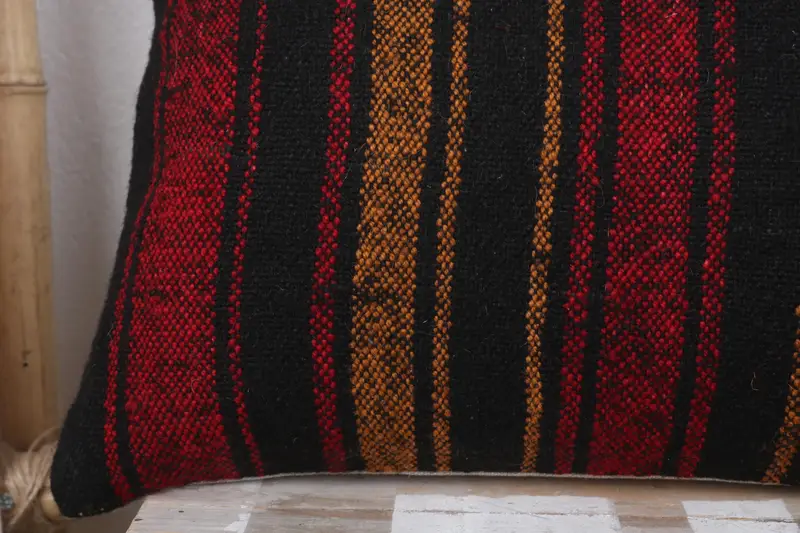 Car Pillow Sham, Vintage Kilim Pillow, Aztec Pillow Case, Cushion Case, 12x36 Red Pillow Sham, Nomadic Pillow Case, Boho Pillow, Kilim Pillow Cover - 3