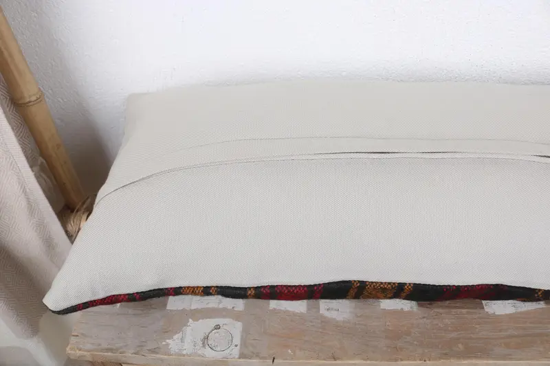Car Pillow Sham, Vintage Kilim Pillow, Aztec Pillow Case, Cushion Case, 12x36 Red Pillow Sham, Nomadic Pillow Case, Boho Pillow, Kilim Pillow Cover - 7
