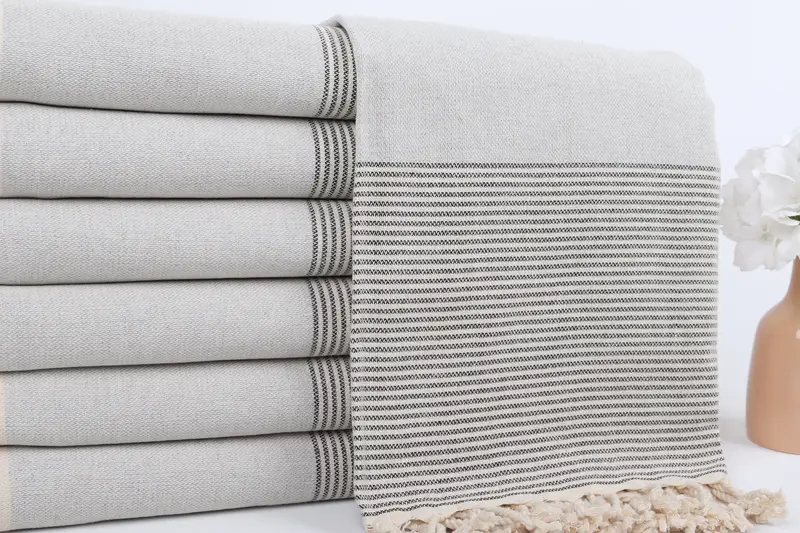 Personalized Turkish bath towel for home decor, Travel towel, Organic towel, 70x40 Cotton Striped Towel, Merry Christmas Gifts, Bridal Shower Favors - 2